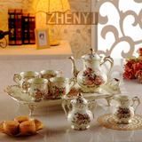 高档骨瓷英式下午茶具套装陶瓷欧式咖啡杯套装花茶咖啡具结婚礼品