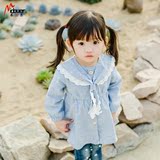 儿童装女童春装衬衫长袖2016新款韩版纯棉1-2-3-4-6岁女宝宝衬衣