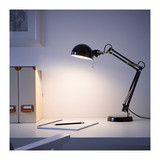 上海宜家IKEA正品代购芙萨 金属台灯 可随意弯曲调节工作灯 黑银