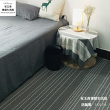 简约灰色条纹地毯吸尘可手洗家用客厅茶几卧室厨房门厅地垫可定做
