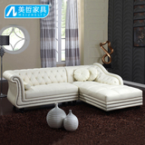 奢华简约欧式转角真皮沙发 小户型客厅沙发组合皮艺沙发 头层牛皮