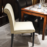 现代时尚餐椅餐桌椅 实木高档环保皮无扶手 洞石家具餐椅子ML-18