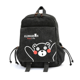 日本KUMAMON熊本熊动漫卡通周边16安洗水帆布双肩包学生书包背包
