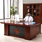 办公家具 现代时尚实木贴皮油漆办公桌老板桌大班台总裁桌经理