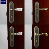 意大利AMG欧式室内房门锁 田园青古铜白色陶瓷把手 门锁 执手锁具