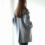 2015冬装韩国东大门同款加厚毛呢外套宽松大码茧型呢大衣女中长款