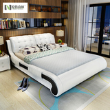 皮床真皮床储物床双人床1.5M1.8米小户型软床现代简约婚床送货