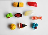日本midori 特迷你冰箱贴 寿司蛋糕磁铁 小模型冰箱磁贴