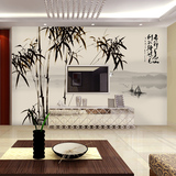 3d中式无缝墙布客厅电视背景墙纸壁纸欧式壁画防水水墨画竹子