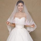 白色新娘头纱超长3米5米10米拖尾韩式蕾丝结婚纱礼服配件包邮