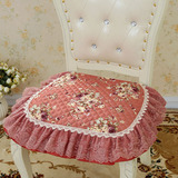 田园布艺餐椅垫绗缝夹棉椅子垫防滑底薄款座垫餐桌椅子坐垫可机洗