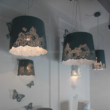 现代简约创意设计师的灯餐厅吧台灯具卧室客厅铁艺鲜花蝴蝶吊灯