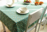 日式碎花桌布棉麻布艺餐桌布长方形台布正方形书桌客厅茶几盖布