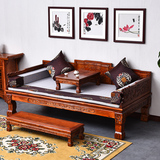 实木罗汉床/椅/榻  山水雕花床 中式古典床明清仿古床 尺寸可选