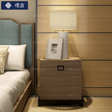 新中式简约床头柜家具家庭别墅酒店会所售楼处客房床头柜工程定制