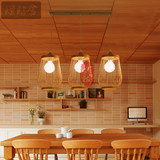 日式饭厅客厅餐厅吊灯三头竹艺灯现代简约单头餐桌吧台创意个性灯