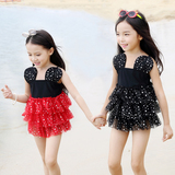 出口韩国时尚可爱儿童裙式连体游泳衣小朋友女孩子宝宝蓬松裙泳装