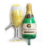 香槟酒杯酒瓶婚庆派对装饰气球生日周岁庆典婚礼酒会派对装饰气球