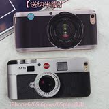 创意苹果照相机6plus手机壳超薄iphone6s防摔保护套透明包边5软壳