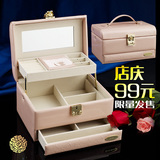 首饰盒 公主欧式韩国高档实用复古化妆饰品珠宝收纳盒礼物大