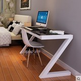 简约现代电脑桌台式家用办公桌钢化玻璃创意书桌卧室写字台学习桌