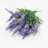 仿真假花塑料花盆栽装饰植物摆放花卉单支紫色薰衣草批发