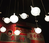 包邮后现代LED单头茶壶吊灯雀圣冰室茶楼茶餐厅创意时尚吊灯