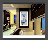 国画洛阳牡丹画水墨画定做纯手绘客厅玄关办公室背景装饰展示画