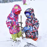 15新款儿童滑雪服 户外登山服加厚保暖棉衣防风防水冲锋衣CJ17