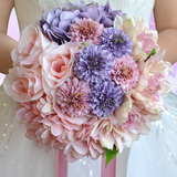 韩式新娘手捧花球创意结婚礼物仿真绢花手拿花束婚纱摄影道具花球