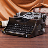 包邮复古老式打字机模型摆件铁艺装饰品创意家具家装橱窗怀旧道具