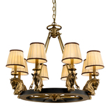 欧美全铜吊灯美式纯铜马头吊灯 奢华高档客厅会议室专用纯铜吊灯