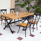定制实木方桌长方形星巴克咖啡桌椅组合简约甜品店现代办公桌书桌