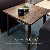 极简小方桌全松木正方形餐桌方形牌桌咖啡桌棋牌桌饭桌子简约现代