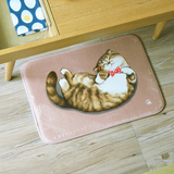 妙吉MEWJI独家原创可爱猫咪地毯地垫脚垫 新一代 卡其底狸花款猫