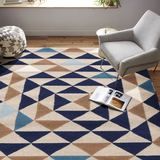 北欧设计师现代几何图案宜家风格地毯羊毛手工地毯客厅地毯地垫