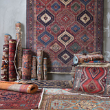 进口手工羊毛打结波斯地毯收藏级古董地毯复古混搭风艺术挂毯地毯