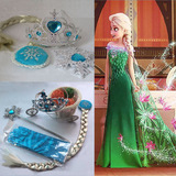 儿童雪花带钻皇冠魔法棒冰雪奇缘皇冠套装 公主饰品 现货
