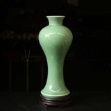 龙泉陶青瓷器手工梅子青厚釉瓷仿古釉古典梅瓶现代时尚花瓶摆件