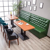 咖啡厅卡座沙发甜品奶茶店半圆沙发火锅店西餐厅双人沙发桌椅组合