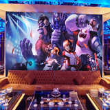 英雄联盟3D背景墙壁纸主题网吧酒吧游戏海报墙纸环保无缝大型壁画