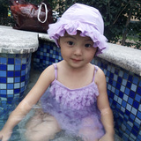新款韩版1-9岁女童儿童连体裙式游泳衣 可爱网纱公主 大小童学生