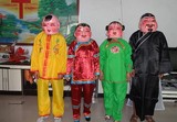 大头娃娃 锣鼓服装 秧歌服装 面具道具民俗社火表演用品