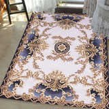 欧式美式定做制中式新西兰进口纯羊毛卧室客厅茶几蓝地垫炕毯地毯