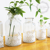 欧式小清新透明玻璃花瓶创意水培花器 文艺范餐桌客厅插花瓶摆件