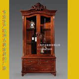 欧式古典装饰柜酒柜西式玻璃柜新中式榆木家具老上海西洋家具