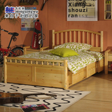 名松屋实木床松木床双人床单人床成人1.8米1.5箱体1.2儿童床高箱