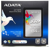 AData/威刚 sp600 64G SATA3 电脑SSD固态硬盘64G 2.5英寸