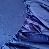 外贸纯棉床笠双人单件120支埃及棉贡缎180x200高30cm蓝色1.8米床