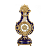 美式欧式古典陶瓷配铜装饰时钟镶铜装饰座钟 样版房奢华时钟台钟